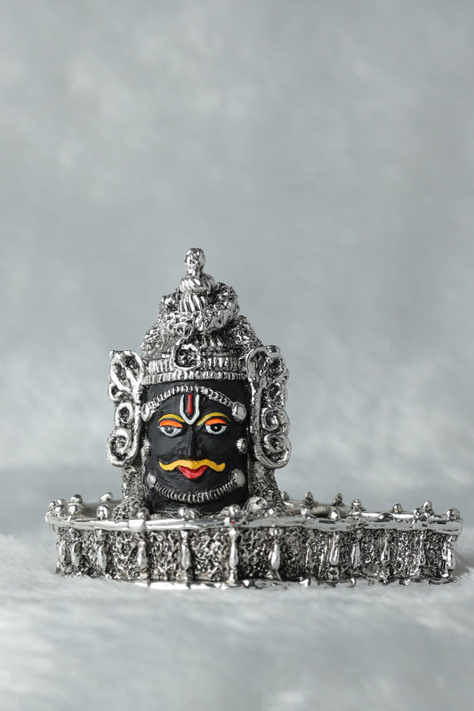 Mahakal Shivling Silver plated Antique Finish