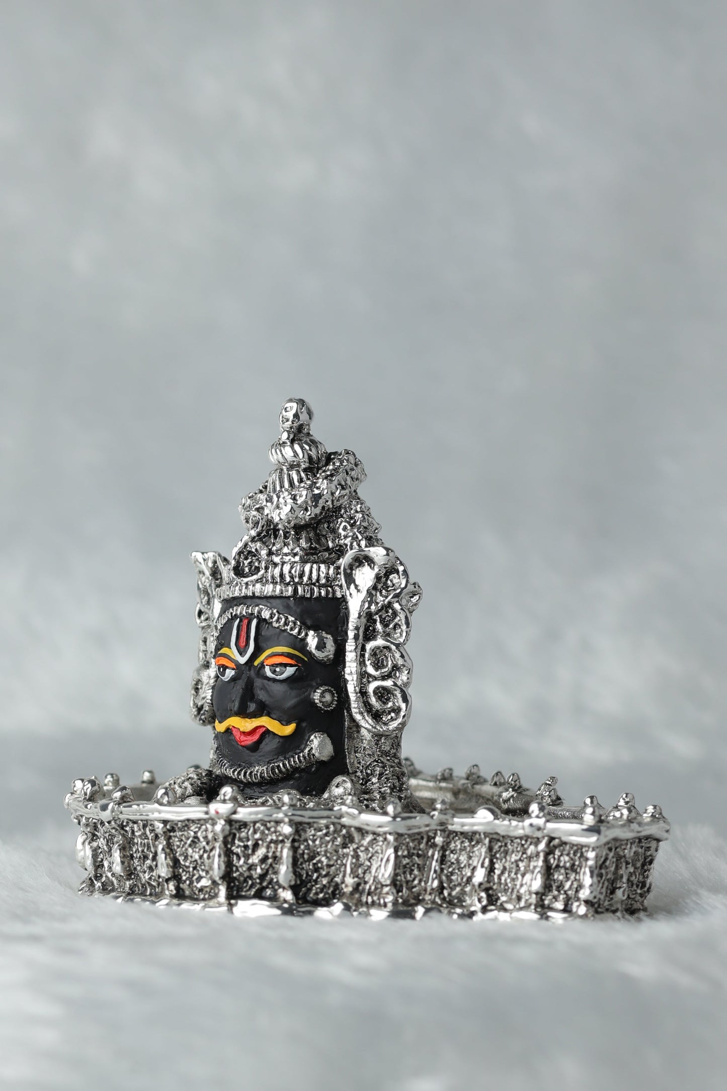 Mahakal Shivling Silver plated Antique Finish