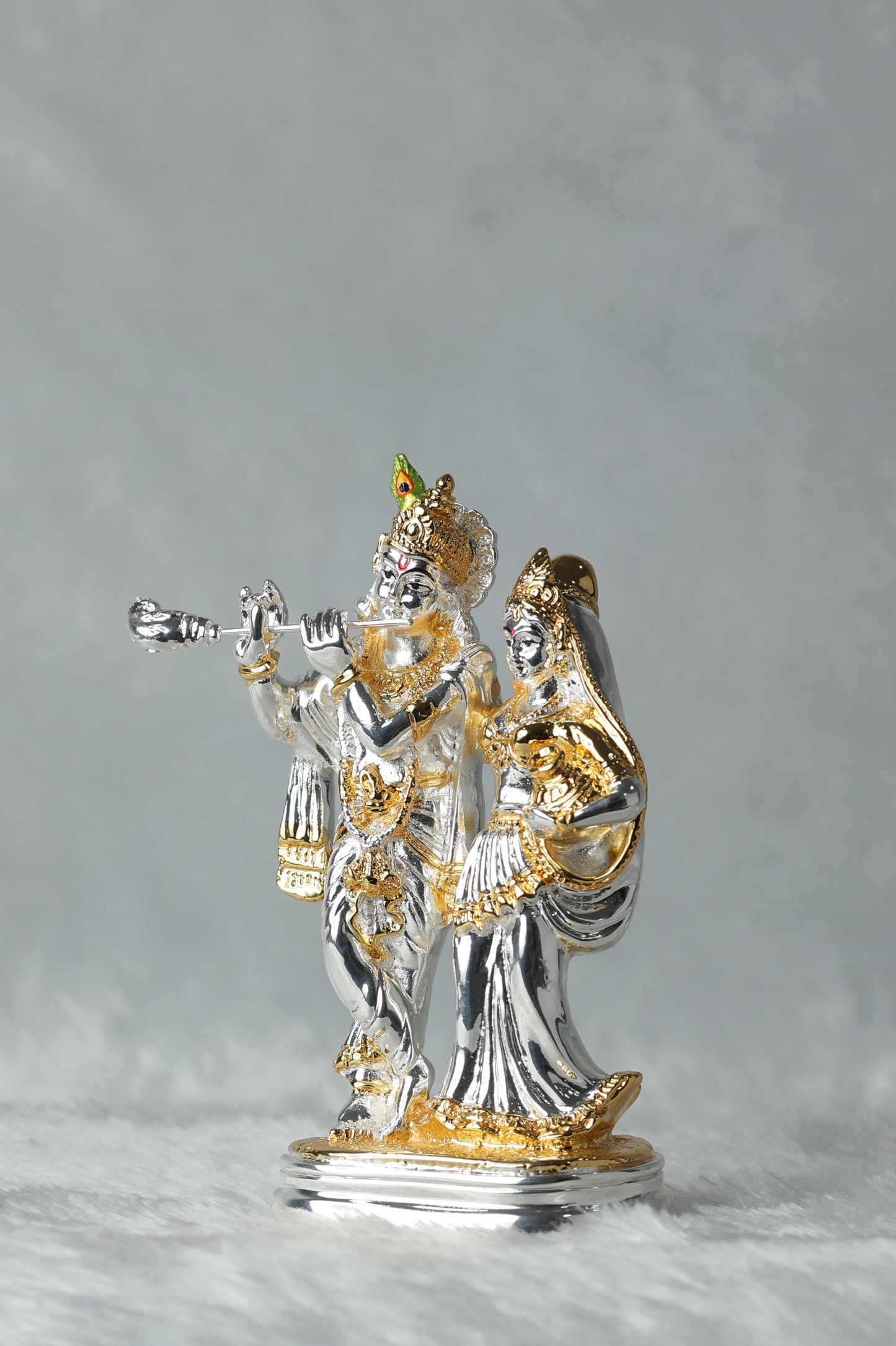 Gold and Silver Plated Radha Krishana Set